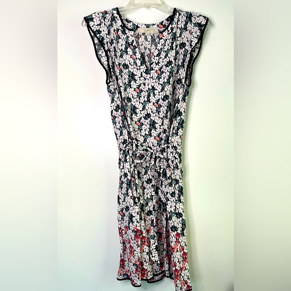 Loft Floral Mini Dress sz M
